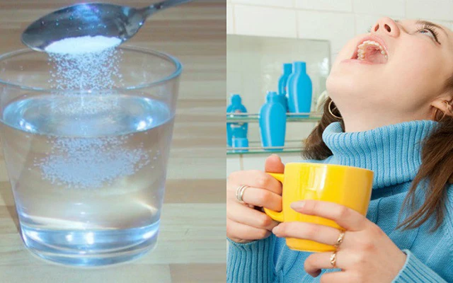 Mẹo để giảm triệu chứng đau họng vào buổi sáng - Súc miệng nước muối